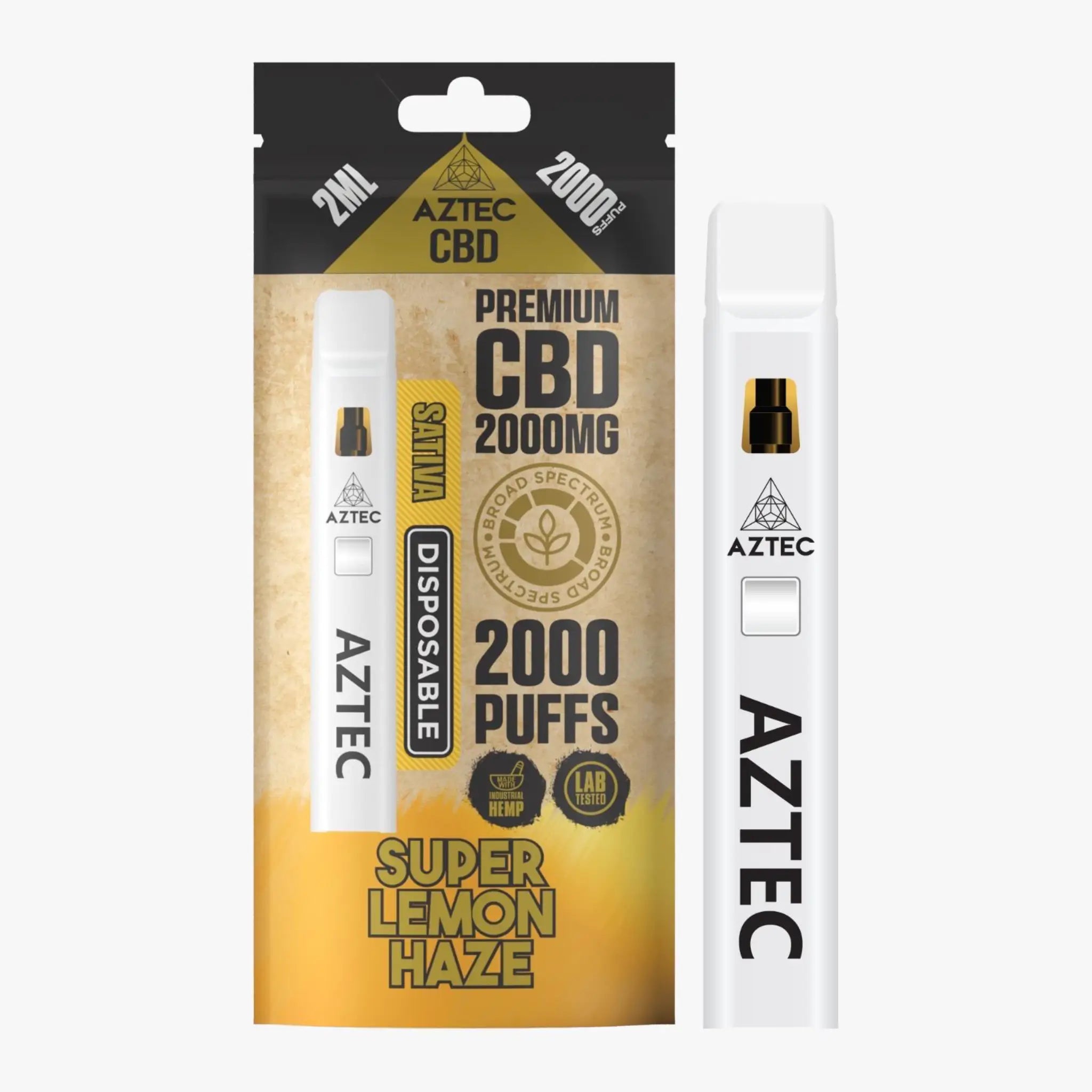 Aztec CBD Vapes Super Lemon Haze 2000 Puffs