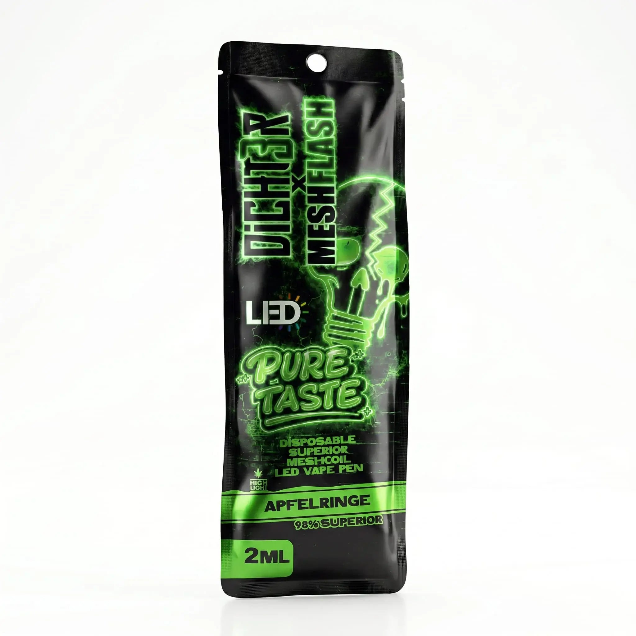 Dicht3r × Meshflash 98 % Superior Blend Vape - Apfelringe 2ml