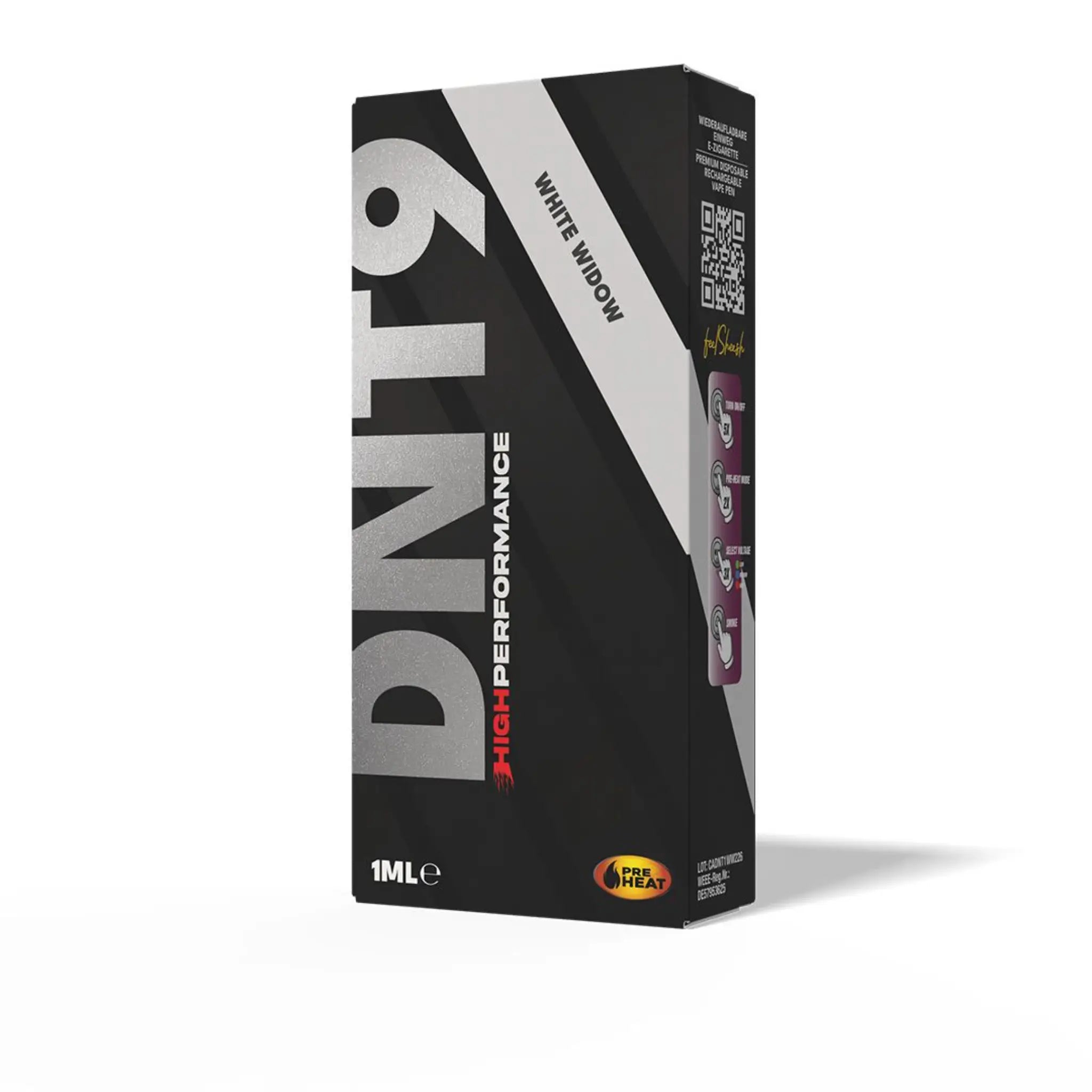 high performance dnt 9 vape white widow 1ml