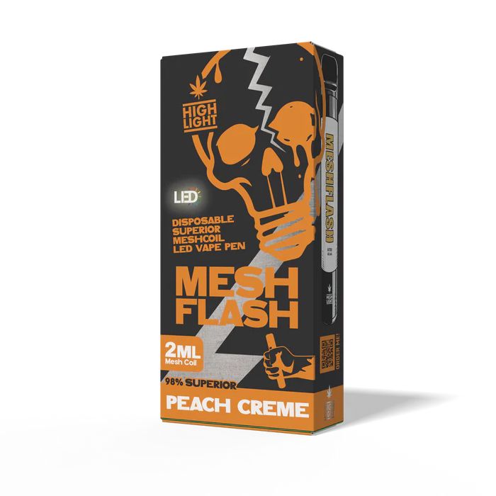 mesh flash superior blend vape peach creme 2ml