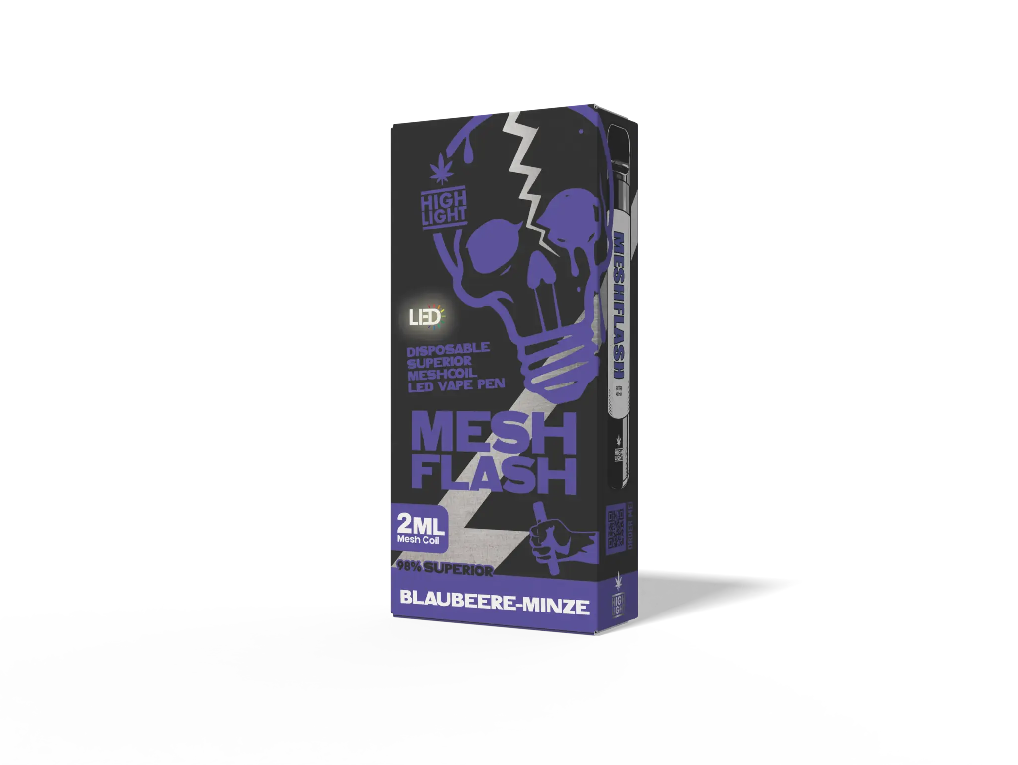 Meshflash 98 % Superior Blend Vape - Blaubeere Minze 2ml Meshflash 98 % Superior Blend Vape - Blaubeere Minze 2ml