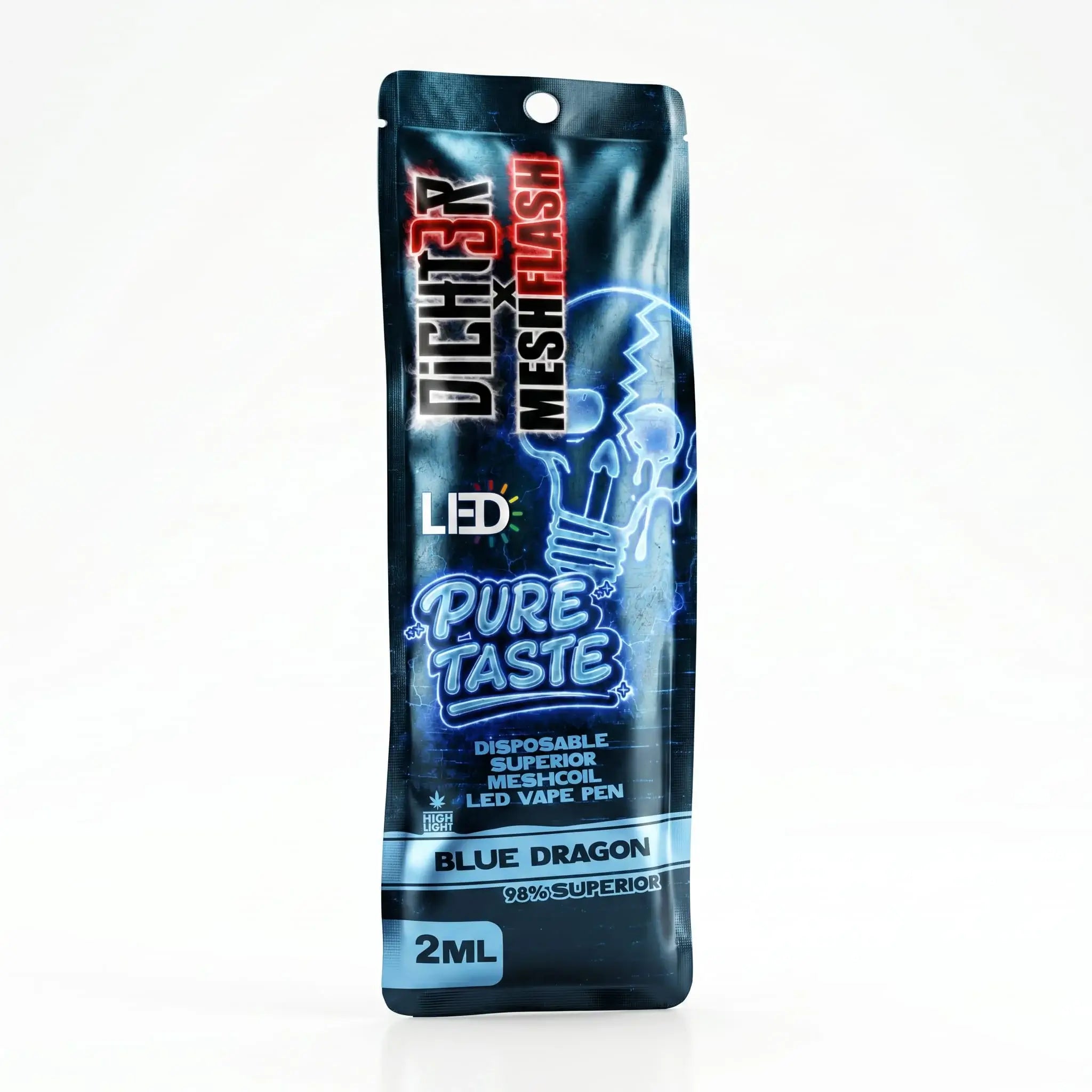 Dicht3r × Meshflash 98 % Superior Blend Vape - Blue Dragon 2ml