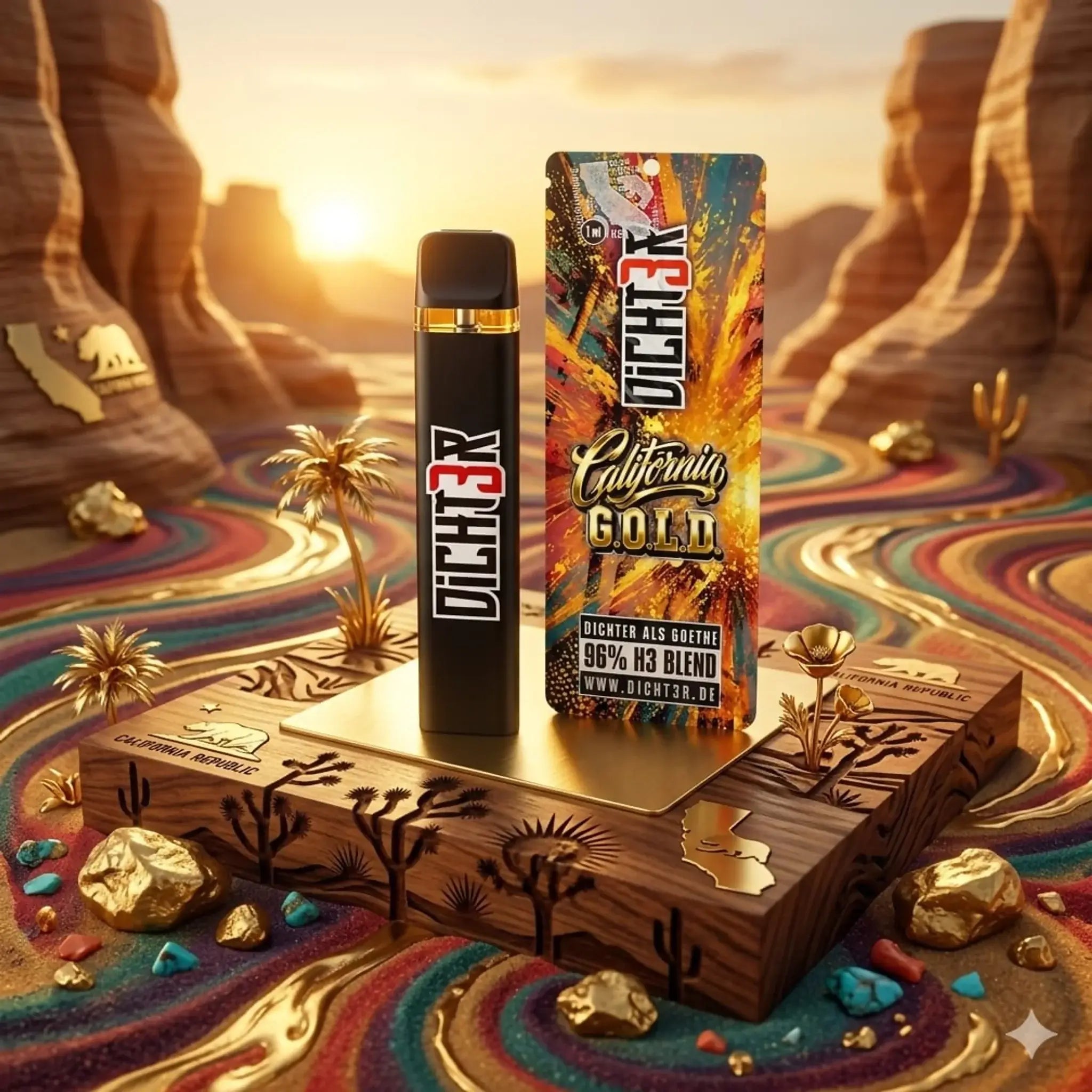 Dicht3r H3 Superior Vapes 96% Blend - California G.O.L.D. 1ml