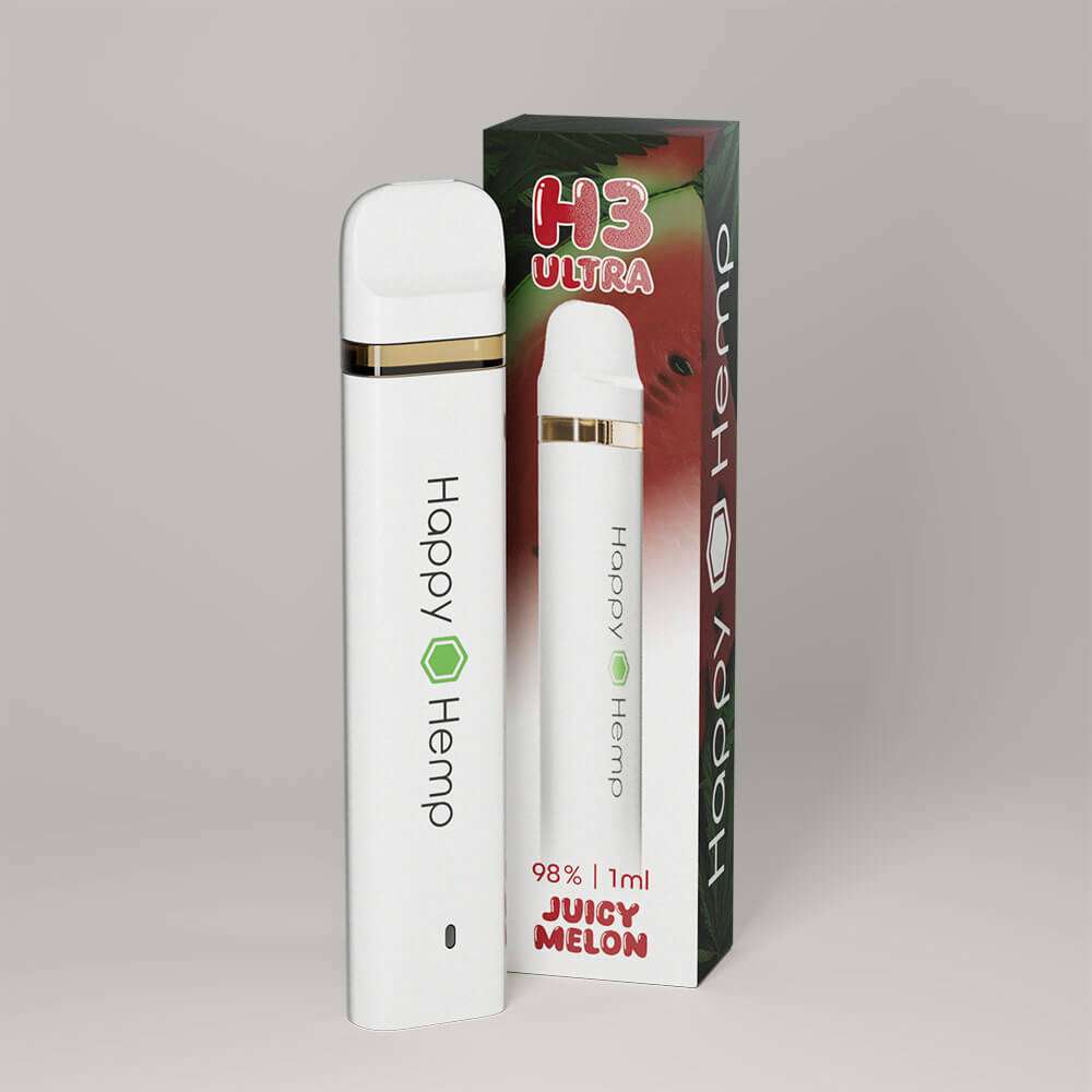 Happy Hemp H3 Ultra Vape - Juicy Melon 1ml