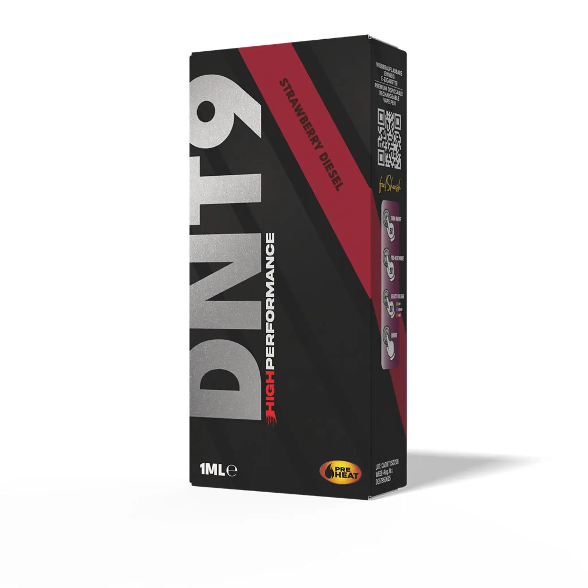 high performance dnt 9 vape strawberry diesel 1ml