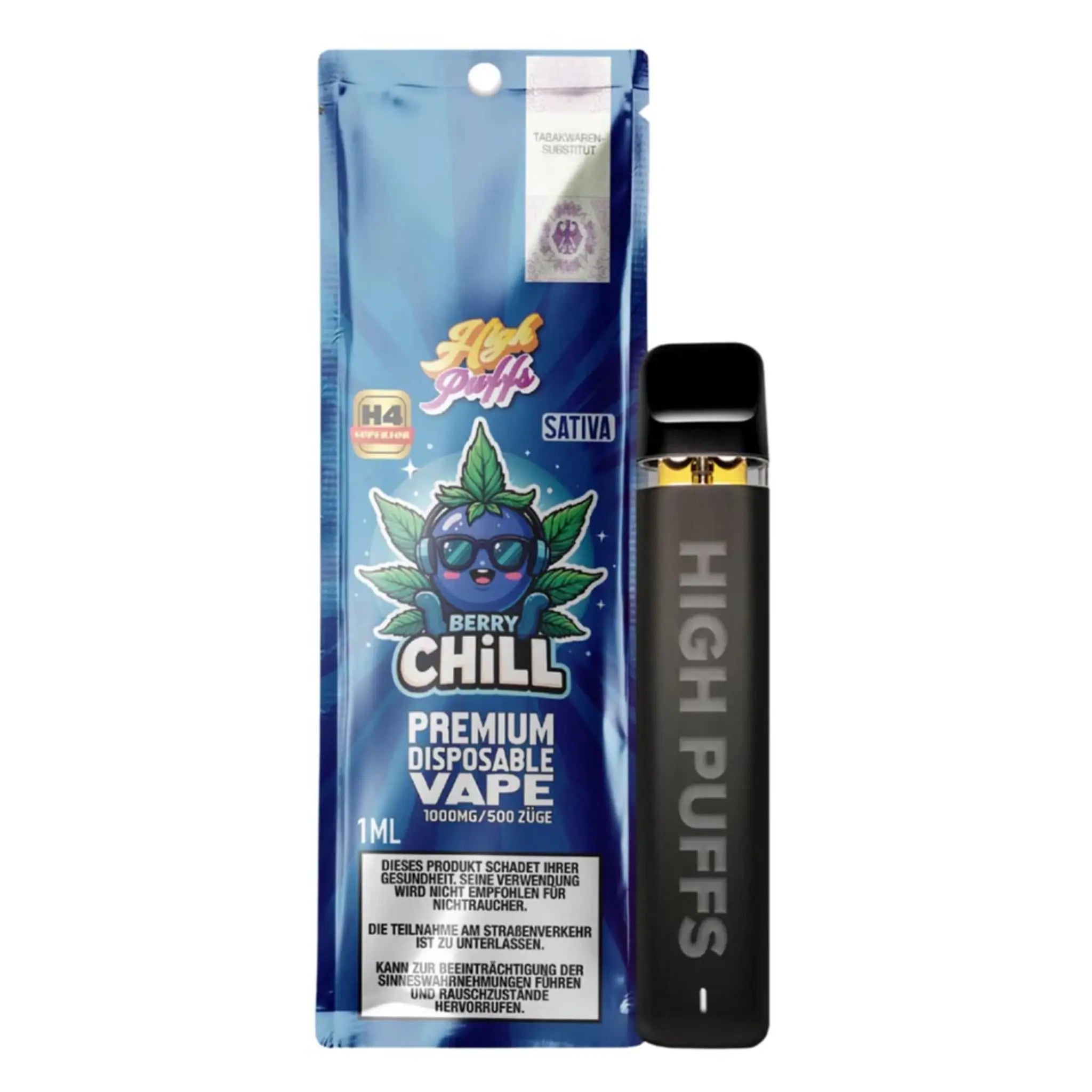 high puffs h4 superior vape berry chill 1ml