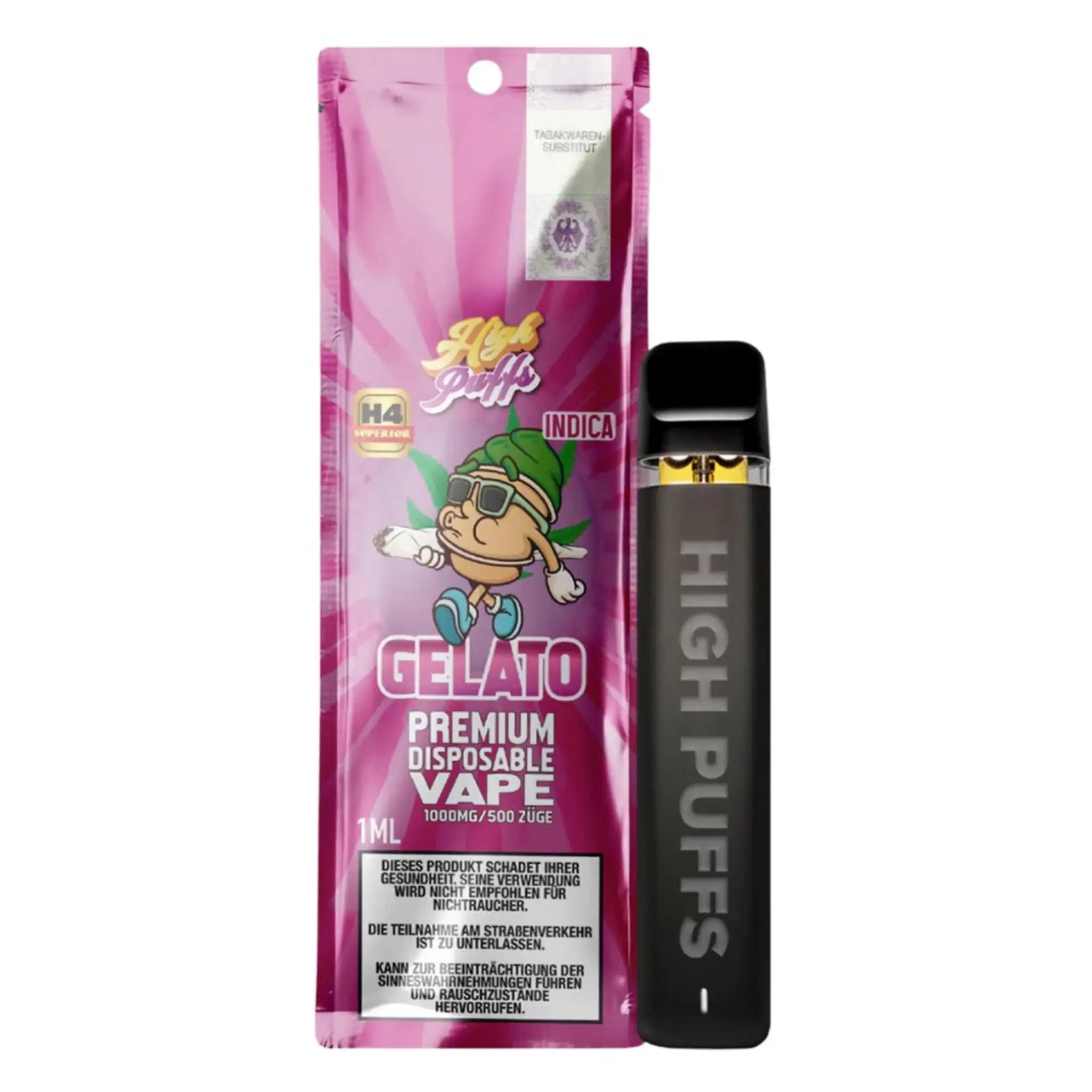 high puffs h4 superior vape gelato 1ml