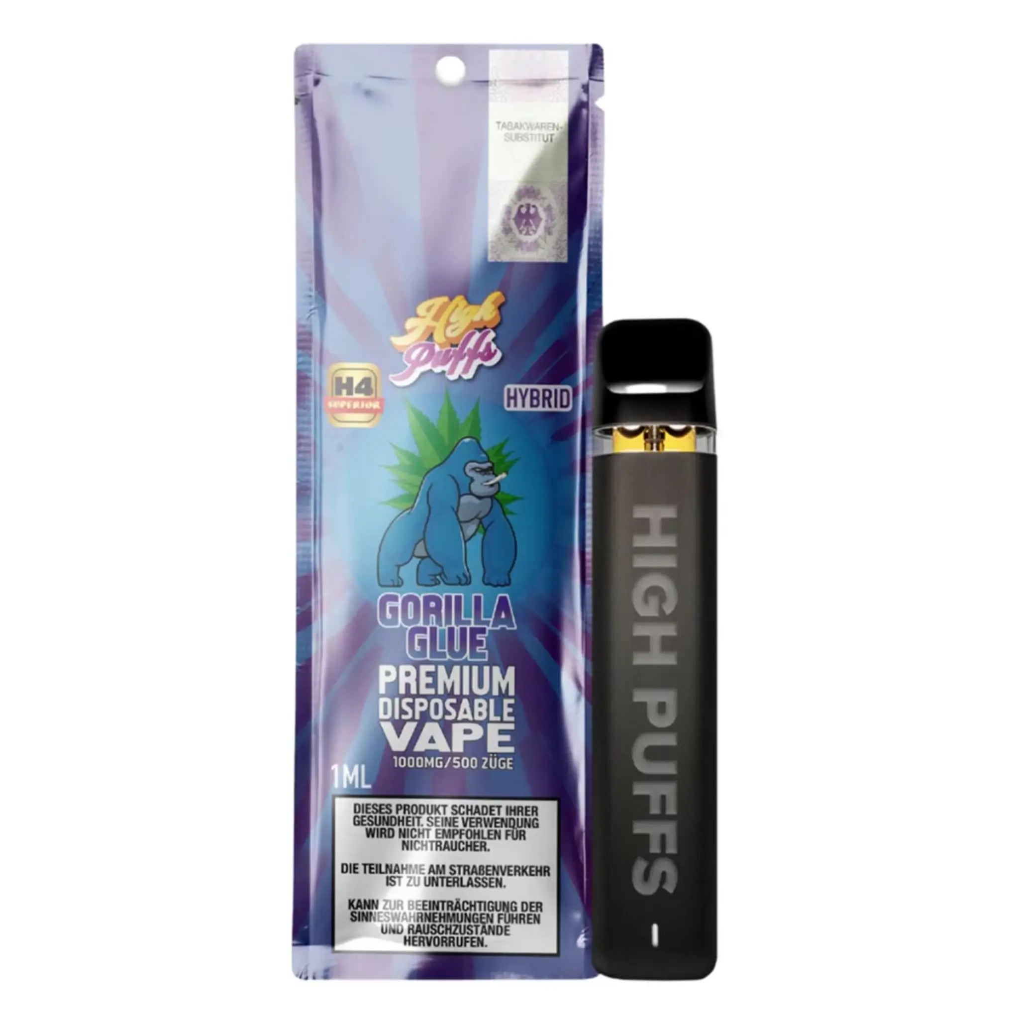 high puffs h4 superior vape gorilla glue 1ml