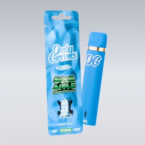 Only Grams US Line Superior Blend Vape - Sour Apple 1ml