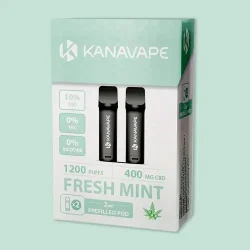 Kanavape CBD Vape Pod - Fresh Mint (2 Pods) 2*2ml